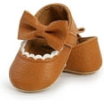 thumbnail image 4 of Baby Girl Mary Jane Flats Lace Bow Non-Slip Soft Sole Newborn First Walker Wedding Princess Party Dress Shoes, 4 of 6
