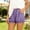 Purple, variant on Women's Plaid Shorts with Elastic Waist Comfy Casual Home Shorts Fashion Ruffle Pants Legs Summer Shorts,Red,M