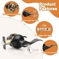 thumbnail image 6 of 3 Pack Satin Nickel Keyed Alike Entry Levers, One Keyway Entrance Handles Entry Locksets with Same Keys, Reversible for Right Left Handed Doors, 6 of 8