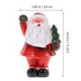 thumbnail image 6 of Gymnture christmas Christmas Santa Figurine Resin Statue Miniature Cake Topper Xmas Ornament Red, 6 of 10