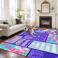 thumbnail image 3 of Happy 10th Birthday Area Rug 5x8 Washable Rug Non Slip Purple Bows Balloons Cakes Polka Dot Large Area Rug Soft Stainresistant Indoor Floor Carpet for Living Room Bedroom Home Office Dining Room, 3 of 8