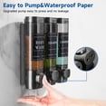 thumbnail image 5 of Shampoo and Conditioner Dispenser,Unisense Shower Soap Dispenser 3 Chamber No Drill Wall-Mounted Shampoo Dispenser for Shower Wall Mounted Shower Dispenser for Bathroom Hotel Large Capacity,Dark Gray, 5 of 7
