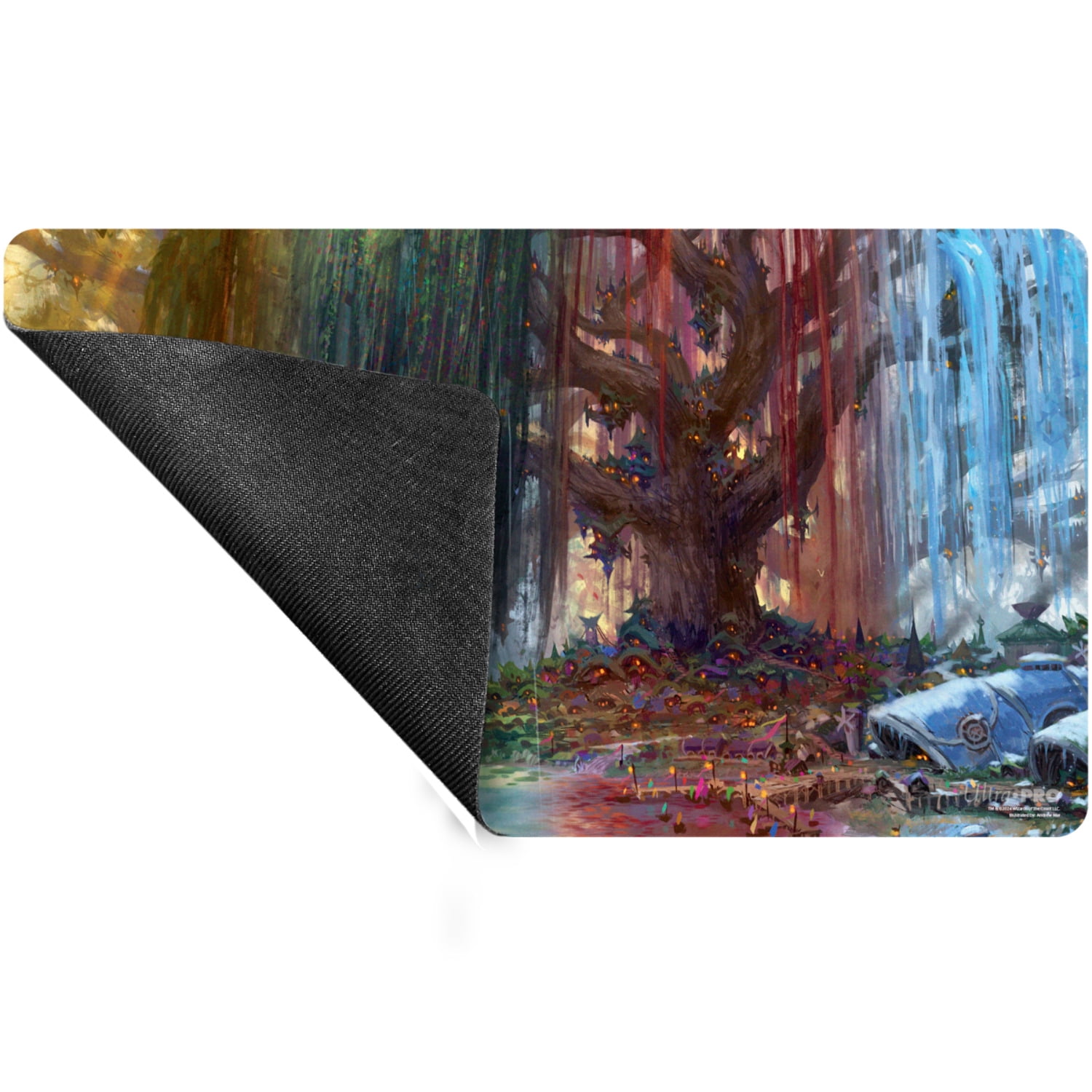 Bloomburrow Season Lands: Three Tree City (Four Seasons) AR Enhanced Standard Gaming Playmat Multi for Magic: The Gathering