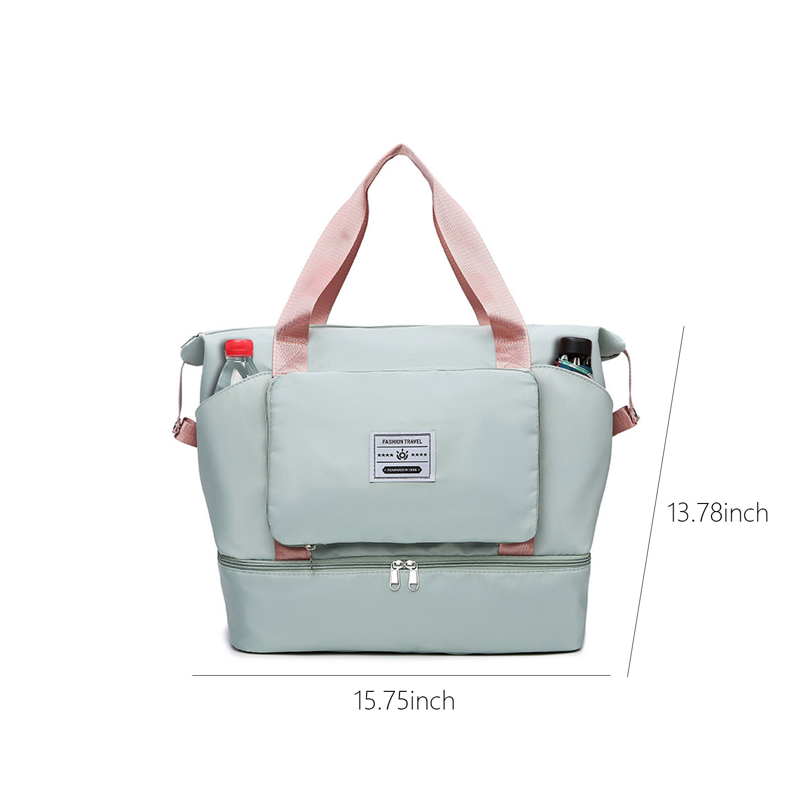 Large Travel Tote Bag, Expandable Gym Tote Bag,Carry On Overnight Bags For Women With Trolley Sleeve Wet Pocket,travel Duffel BagsTravel