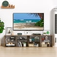 thumbnail image 4 of VECELO LED TV Stand for TV up to 70", 63" Entertainment Center with Charging Station, 3-Tier TV Console with Open Shelves for Living Room Bedroom, Gray, 4 of 9