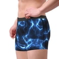 thumbnail image 4 of Balery Blue Lightning Men's Boxer Briefs, Soft and Breathable Cotton Underwear with nylon Waistband-Small, 4 of 9