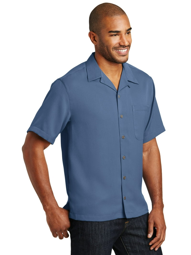 Men's Perfect Open Collar Camp Shirt - Walmart.com