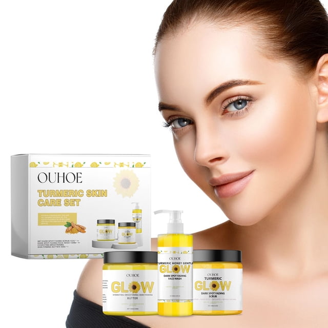Skin Care Set Refreshing, Cleansing, Hydrating, Oil Control, Fading Fine Lines, Firming And Whitening Care Set (cleanser,, Scrub)