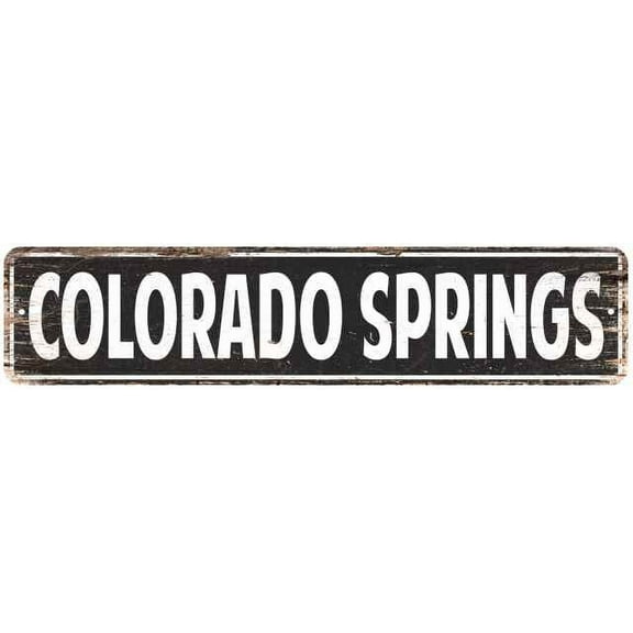 COLORADO SPRINGS Gift Cities Metal Signs Home Decor 4x18 204180004051