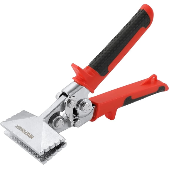 MAXPOWER Sheet Metal Bender, 3-Inch Straight Jaw Metal Bender Hand Seamer for Bending and Flattening Metal, Sheet Metal Bending Tool with Ergonomic Handle