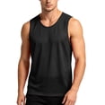thumbnail image 3 of PIWHJQK Men Pajama Tops Sleeveless Breathable Shirts Men's Mesh Breathable Sleeveless Tank Top Gym Running Basketball Shirt Men Sleepwear, 3 of 6