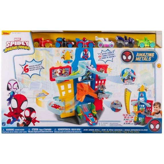 Marvel Spidey and Friends Amazing Metals City Track Set