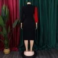 thumbnail image 5 of AURA Plus Size Women 2026 Elegant Color Block Strap Pleated High Waist Midi Dress, 5 of 10