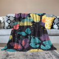 BCIIG Hand Drawn Bright Butterflies Blanket Throw Blanket Soft Fuzzy