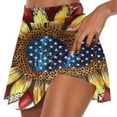 thumbnail image 2 of QATAINLAV Plus Size 4th of July Skort, Women 2024 Summer Fake Two Piece Yoga Shorts American Flag Patriotic Tennis Skirts Deal of the Day Multicolor L, 2 of 6