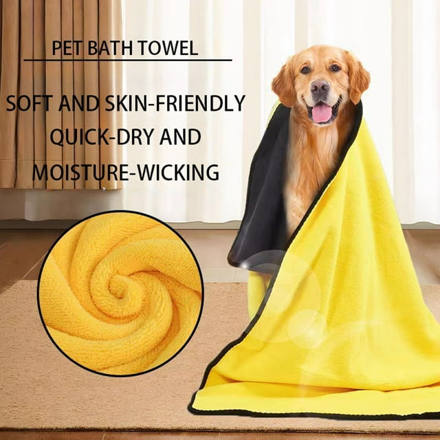 Microfiber Pet Grooming Towel Super Absorbent Washcloth for Gentle Bathing Cleaning and Drying