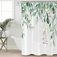 thumbnail image 2 of Small Stall Shower Curtain 48x72 Inch Narrow Half Size Sage Green Eucalyptus Leaves Bath Curtains Bathroom Decor Spring Summer Botanical Waterproof Fabric Shower Curtain Set with Hooks 48 Inch, 2 of 6