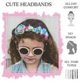 thumbnail image 3 of FROG SAC 2 Tie Dye Headbands For Girls, Satin Rosette Head Band For Kids, Ruched Headband Hair Accessories, Dressy Girl Hair Bands For Children, 3 of 9