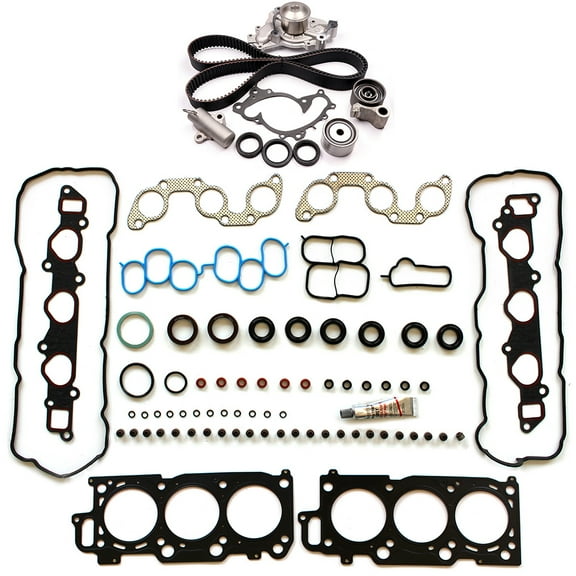 ECCPP Timing Belt Water Pump and head gasket Kit Fit for 2004 2005 2006 2007 2008 2009 2010 Fit for TOYOTA Highlander 3.3L 3300CC V6 GAS DOHC