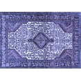 thumbnail image 1 of Ahgly Company Machine Washable Indoor Rectangle Medallion Blue Traditional Area Rugs, 5' x 8', 1 of 4