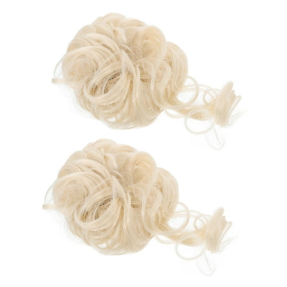 Masteelf Chemical Fiber Hair Piece for Women Beige Color Versatile Bun Extensions Easy to Apply