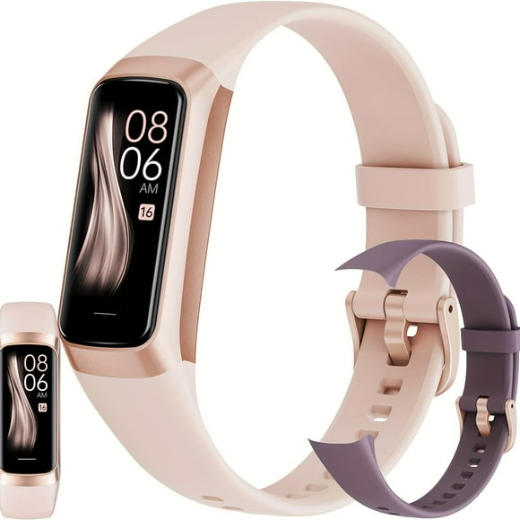 Smart Watch Fitness Tracker With Step Counter, Sleep Monitor, Calorie Tracking, 1.1" AMOLED Activity Tracker, Step Tracker For Android IPhones, Smart Watch With Two Watch Band