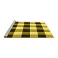 thumbnail image 2 of Ahgly Company Machine Washable Indoor Rectangle Checkered Yellow Modern Area Rugs, 8' x 10', 2 of 4
