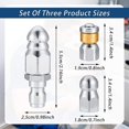 thumbnail image 2 of 3 Pieces Sewer Nozzle Rotating Button Nose Sewer Jetting Nozzle Stainless Steel Fixed Sewer Nozzle With Different Models For 1/4 Inch Pressure Washer, 2 of 5