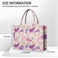 thumbnail image 3 of Large Capacity Tote Bag,Pioneer Flower Floral Print Pattern Handbag Fashion Luxury Tote Bag,15.7"x13"x 5.1" Inches,Laptop Compatible, 3 of 6