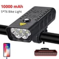 thumbnail image 2 of 10000mAh Front Bike Light 5T6 3000 Lumens Bicycle Light USB Rechargeable Powerful Flashlight MTB Lamp LED Headlight Rear Light ,Powerful Illumination, 2 of 7