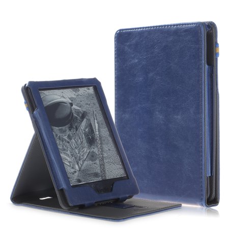 Kindle Paperwhite Case Maroon Allytech Folio Case for All-New Kindle (10th Generation, 2019) / Kindle (8th Generation, 2016), Slim PU Leather Vertical Stand Flip Cover Auto Sleep Wake, NOT Fit Kindle Paperwhite, Darkblue ()