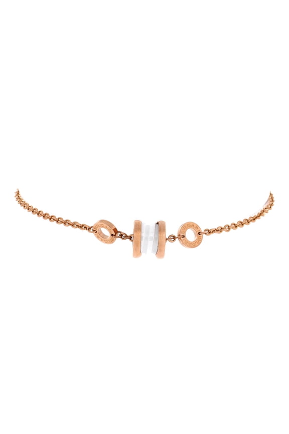 Pre-Owned B.Zero1 Soft Bracelet 18K Rose Gold with Ceramic By Rebag