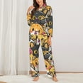 thumbnail image 2 of Balery Cute Cat Cartoon Pattern Pajama Sets for Women Long Sleeve 2 Piece Sleepwear Loungewear Sets Soft PJ's with Pockets Long Sleeve Comfy Pj Sets-XX-Large, 2 of 7