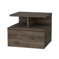 thumbnail image 3 of DeeHome Samuel Dark Walnut 2-Tier Shelf Floating Nightstand, 3 of 7