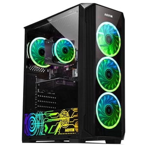 AQVIN ZForce Desktop Gaming PC Computer Tower (Intel Hexa-Core i7, 32GB DDR4 RAM, 2TB SSD Storage, AMD Graphics RX 580 8GB) Windows 10 Pro WiFi Gaming Keyboard & Mouse AQVIN ZForce Desktop Gaming PC Computer Tower (Intel Hexa-Core i7, 32GB DDR4 RAM, 2TB SSD Storage, AMD Graphics RX 580 8GB) Windows 10 Pro WiFi Gaming Keyboard & Mouse