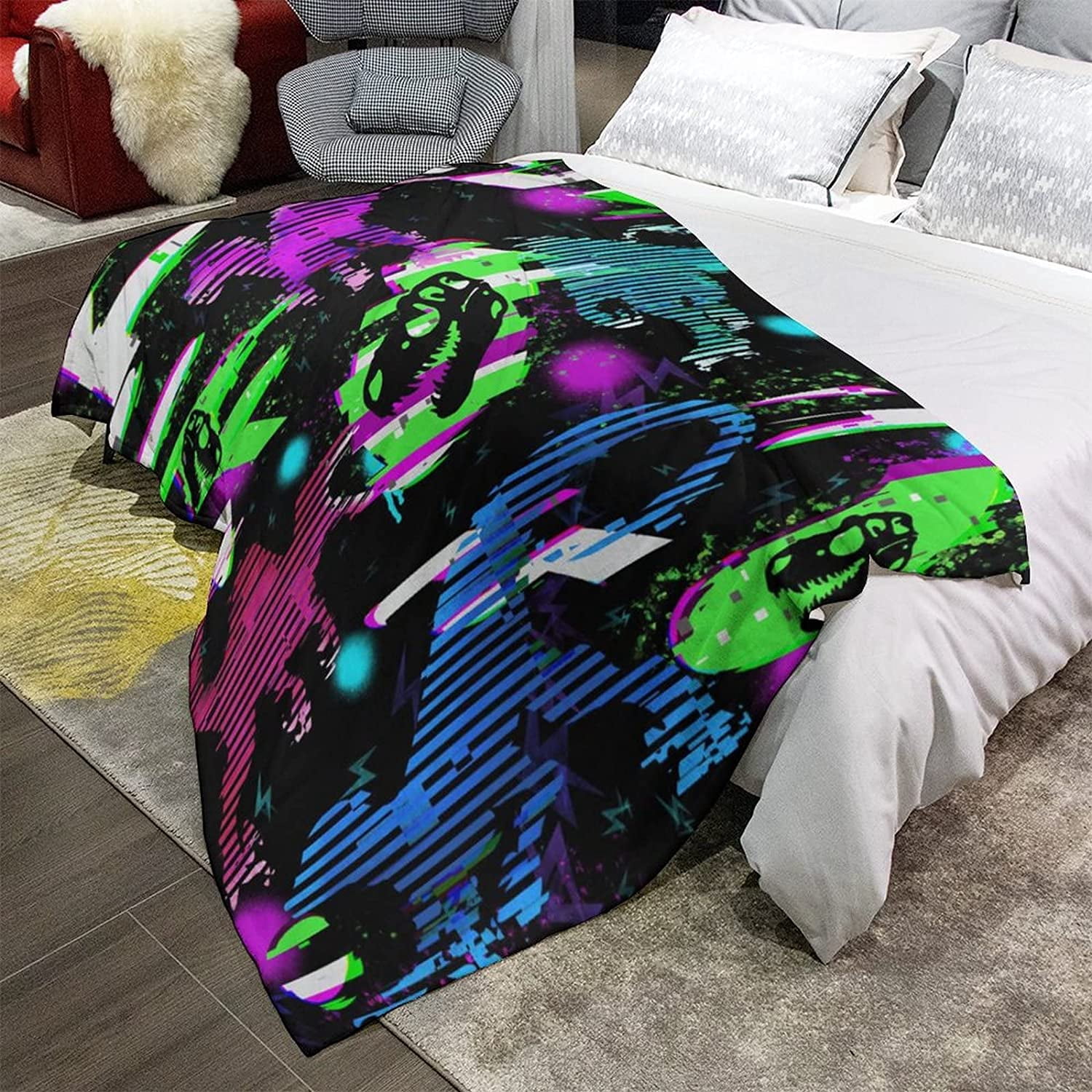 Dinosaur Blanket for Boys Girls Dino Throw Blanket 60"x80" Dinosaur Christmas Birthday Gifts for Boys Girls Dino Room Bedroom Decor