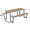thumbnail image 3 of Outsunny 5.7 FT Outdoor Picnic Table Bench Set with 2" Umbrella Hole, Brown, 3 of 10