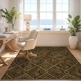 thumbnail image 3 of Design&I 5'x7' Washable Area Rug Vintage Boho Distressed Bird Gothic Scroll Bamboo Sofa Snake Playful Expressive for Small Living Room, Bedroom, Sleek Flatweave Pet Friendly & Non-Slip, 3 of 7