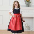 thumbnail image 7 of Bavarian Beer Girls Dresses Oktoberfest Festival Halloween Party Outfits Set German Dirndl Vintage Dress with Maid Apron 11 Years, Black, 7 of 7