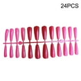 thumbnail image 4 of Minnieouse 24 piezas de uñas postizas puntas de uñas postizas accesorio de manicura para mujeres niñas rojo Type1 NO1, 4 of 6