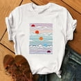 thumbnail image 1 of Pntutb Summer Ladies Casual de manga corta tops Ladies Daily Print Pullover T-Shirt Pntutb Pntutb-1307, 1 of 5