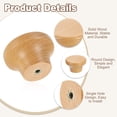 thumbnail image 3 of Uxcell 2 Pack Round Wood Drawer Knob, 1 5/8" Diameter Flat Head Dresser Knobs Wooden Knobs with Screws for Furniture Drawer Dresser Wardrobe Cupboard, Beech, 3 of 6