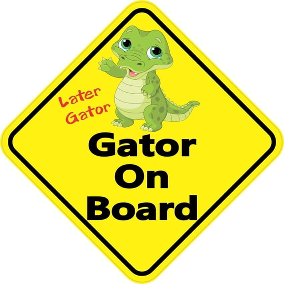 5in x 5in Gator On Board Sticker