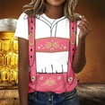 thumbnail image 2 of T-shirts Stylés pour Femmes à Porter Décontractément avec Imprimé Festival de la Bière Col Rond Manches Courtes Design Parfait pour Style Toute l'Année, 2 of 5