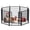 Black-8, variant on MIERES Heavy Duty Foldable Pet Exercise Playpen, 8 Panels Wire Dog Fence with Double Lockable Doors, Indoor Outdoor Puppy Play Enclosure