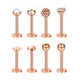 thumbnail image 3 of Guardurnaity 8 piezas Nariz Labio Stud Unisex Labio Oreja Mujeres Hombres Nariz Joyería Surtido Kit Ropa, zapatos y accesorios Miscelánea, 3 of 6