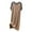 Khaki, variant on Women's Short Sleeve Splicing Modal Cotton Polyester Nightgown Loose Fit Long Sleep Dress for Women S - M Casual Loungewear Comfortable Bedwear Nightwear