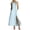 Blue, variant on Women's Cotton Linen Sleeveless Maxi Dresses Button Front Loose Fit Split Hem Dresseses Casual with Pockets