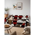 thumbnail image 6 of Valentine's Day Couch Cover for 2 Cushion Sofa, Black Red Strip Love Hearts Farmhouse Washable Loveseat Sofa Covers Slipcover for Sectional Sofas L-Shaped, Couch Throw Cover 71"x118", 6 of 9