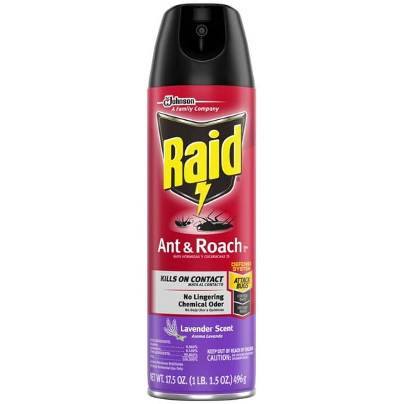 Raid Ant & Roach Killer Lavender, 17.5 Ounce (Pack of 12)